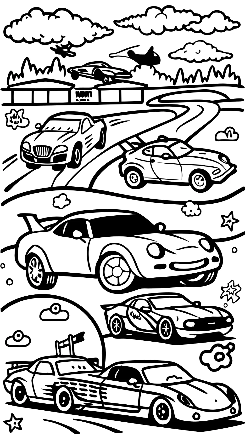 coloring pages race cars